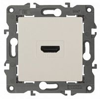 Розетка ЭРА, серии ЭРА Elegance, скрытой установки, HDMI, IP20, сл.кость