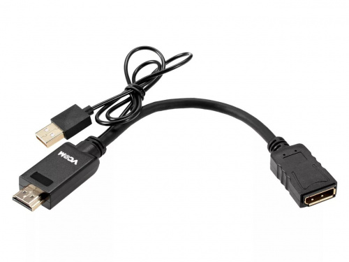 Кабель-переходник HDMI (M) +USB--> DP(F) 0.15m 4K*60Hz VCOM<CG599E> (1/150) (CG599E-0.15M) фото 4 Кабель-переходник HDMI (M) +USB--> DP(F) 0.15m 4K*60Hz VCOM<CG599E> (1/150) (CG599E-0.15M) фото 4