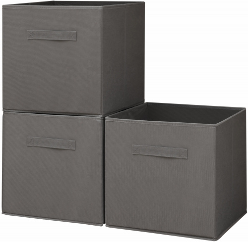 Набор коробов для хранения DEFENDER HOME Casa серый, 3 шт, 30*30*30 см (1/8) (GS518)