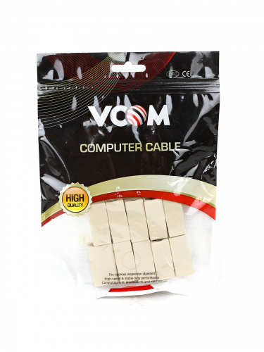 Модуль RJ-45 - RJ-45 проходной, кат. 5e VCOM <VTE7713-1/10> (10шт/уп) ЦЕНА ЗА УПАКОВКУ!!! фото 3