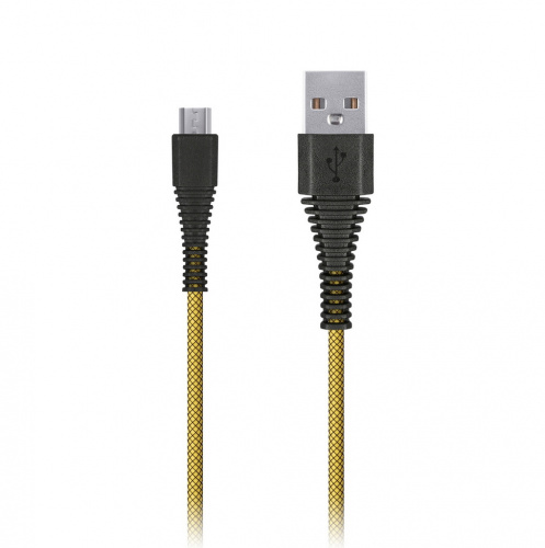 Дата-кабель Smartbuy USB - micro USB, "карбон", экстрапрочный,1.0 м, до 2А, желтый (iK-10n-2 yellow) Дата-кабель Smartbuy USB - micro USB, "карбон", экстрапрочный,1.0 м, до 2А, желтый (iK-10n-2 yellow)