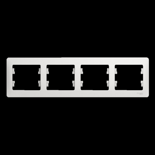 Рамка 4-м GLOSSA горизонт. бел. Systeme Electric GSL000104 (1/15/90)