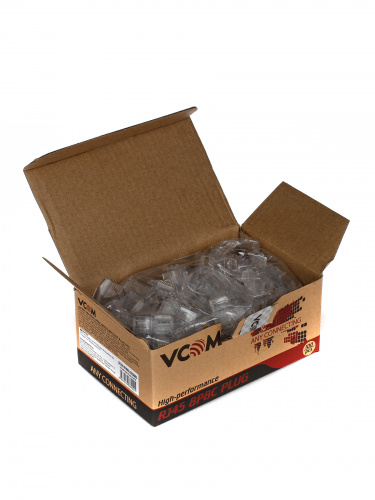 Коннекторы RJ-45 (8P8C) для UTP кабеля 5 кат. (упаковка 100 шт.) VCOM <VNA2200-1/100> (1/50) фото 2