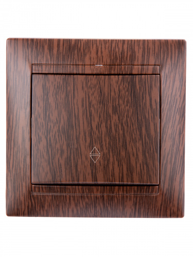 Выключатель на 2 направления 1 кл. 10А венге , с/у, "Лама" (10/120) TDM (SQ1815-0406) фото 4 Выключатель на 2 направления 1 кл. 10А венге , с/у, "Лама" (10/120) TDM (SQ1815-0406) фото 4