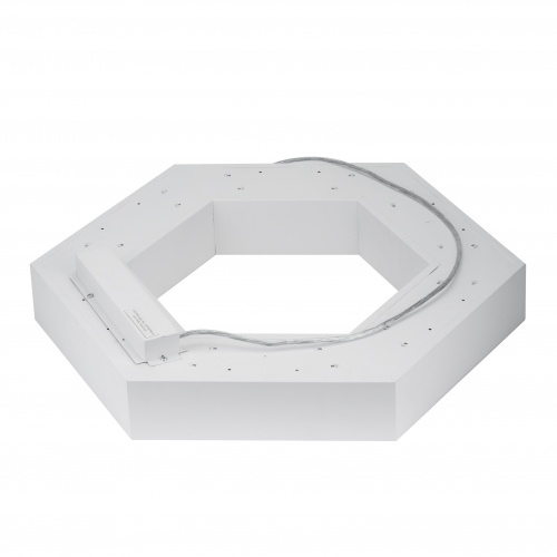 Светильник светодиодный Geometria ЭРА Hexagon SPO-123-W-40K-045 45Вт 4000К 2500Лм IP40 600*600*80 белый подвесной (1/5) (Б0050554) фото 3
