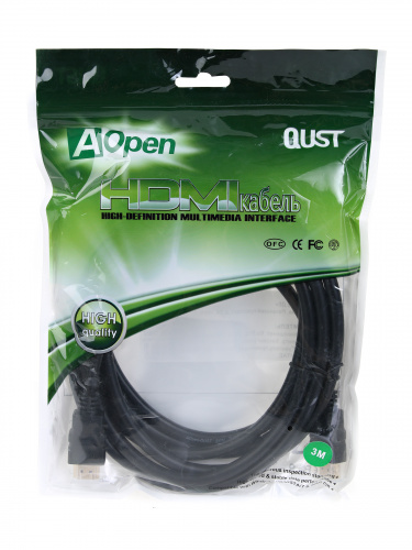 Кабель AOPEN HDMI 19M/M+2 фильтра 1.4V+3D/Ethernet, позолоч. контакты, 3 м. (1/40) (ACG511D-3M) фото 3 Кабель AOPEN HDMI 19M/M+2 фильтра 1.4V+3D/Ethernet, позолоч. контакты, 3 м. (1/40) (ACG511D-3M) фото 3