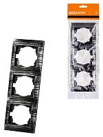 Рамка 3-х постовая вертикальная старинное серебро с/у, "Лама" (1/15) TDM (SQ1815-0684)