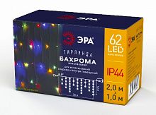 Гирлянда светодиодная ЭРА ENOB-2M Бахрома 2м*1м мультиколор 24V IP44 (80/960) (Б0041906)