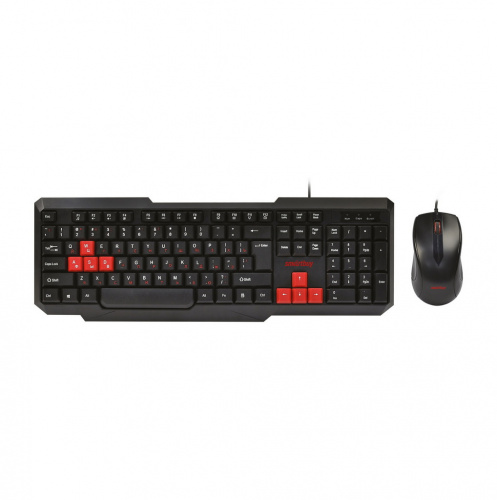 Комплект проводной Клавиатура + Мышь Smartbuy ONE 230346-KR, черно-красный (1/20) (SBC-230346-KR)