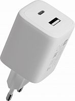 Блок питания сетевой DEFENDER UPA-145 45W, USB A+C, белый (1/50) (83245)