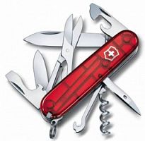 Нож перочинный Victorinox Climber, 91 мм., 14 функций, красный полупрозрачный (карт. коробка) (1.3703.T)