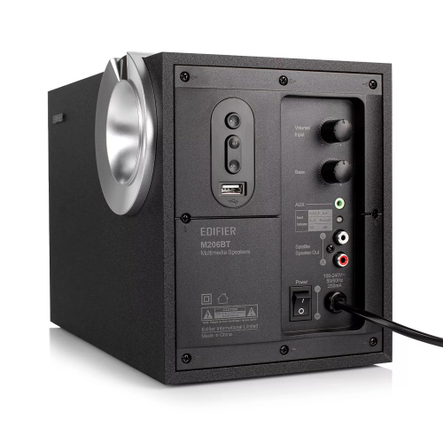 Колонка EDIFIER M206BT black (3 шт.) Выходная мощность: 34 Вт. 3 динамика всего. Bluetooth 5.0. В комплекте: 3.5мм-3.5мм кабель (1/4) (80003004) фото 2