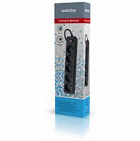 Сетевой фильтр Smartbuy One 10A, 5 розеток, черный 3 м. (1/45) (SBSP-30-K)
