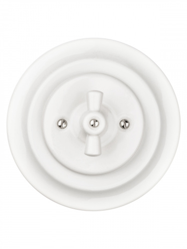 Выключатель скрытой установки фарфоровый поворотный 2-кл. с ручкой (бантик) 10А белый «Болонь» TDM (SQ1820-0013) фото 5 Выключатель скрытой установки фарфоровый поворотный 2-кл. с ручкой (бантик) 10А белый «Болонь» TDM (SQ1820-0013) фото 5