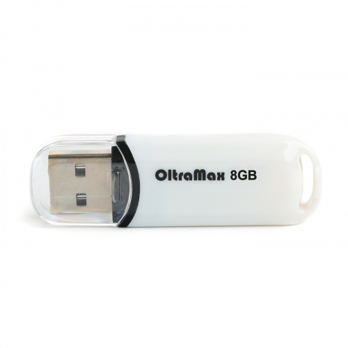 Флеш-накопитель USB  8GB  OltraMax  230  белый (OM-8GB-230-White)