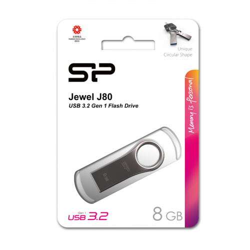 Флеш-накопитель USB 3.0  8GB  Silicon Power  Jewel J80 титан (SP008GBUF3J80V1T) фото 12