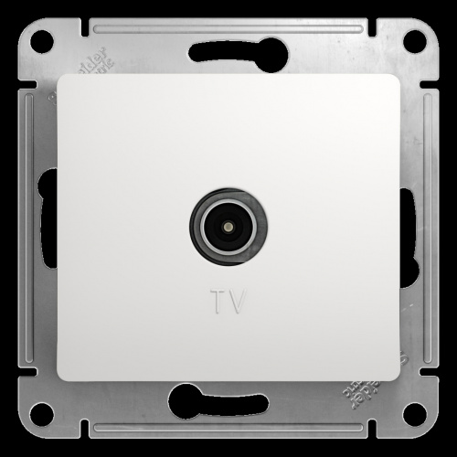 Механизм розетки TV 1-м С/У GLOSSA 1DB бел. Systeme Electric GSL000191 (1/10/160)