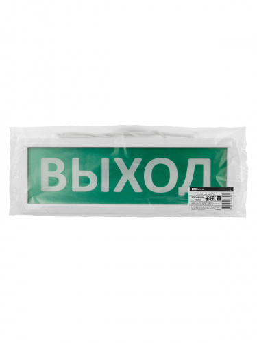 Оповещатель TDM охранно-пожарный световой Топаз-220-Д "Выход" 220 В, IP52 (1/35) (SQ0349-0406) фото 2