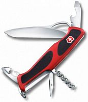 Нож перочинный Victorinox RangerGrip 61, 130 мм., красный/чёрный (карт. коробка) (0.9553.MC)