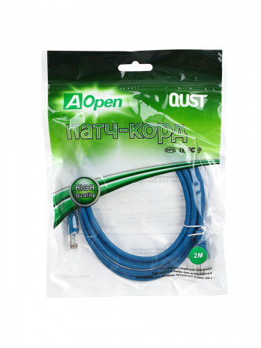 Патч-корд литой AOPEN UTP кат. 5е, синий, 2 м. (1/100) (ANP511_2M_B) фото 3 Патч-корд литой AOPEN UTP кат. 5е, синий, 2 м. (1/100) (ANP511_2M_B) фото 3