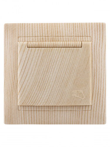 Розетка 2П+З 16А 250В IP44 с крышкой сосна , с/у, "Лама" (10/120) TDM (SQ1815-0326) фото 5 Розетка 2П+З 16А 250В IP44 с крышкой сосна , с/у, "Лама" (10/120) TDM (SQ1815-0326) фото 5