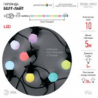 Гирлянда светодиодная ЭРА ERABL-MK52 Белт Лайт набор 5 м 10 RGB LED дин.реж с трансформ.каучук 24В IP44 (1/6) (Б0047956)