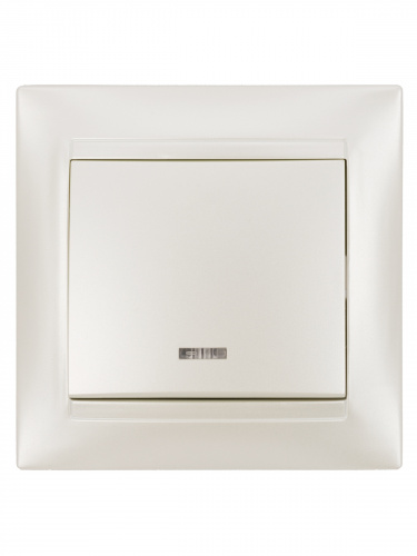 Выключатель 1 кл. с подсветкой 10А перламутр "Лама" (10/120) TDM (SQ1815-0804) фото 5 Выключатель 1 кл. с подсветкой 10А перламутр "Лама" (10/120) TDM (SQ1815-0804) фото 5