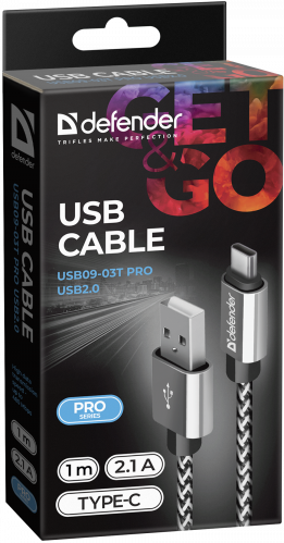 Кабель DEFENDER ACH01-03T PRO USB2.0, белый, AM-LightningM, 1m, 2.1A (1/100) (87809) фото 6