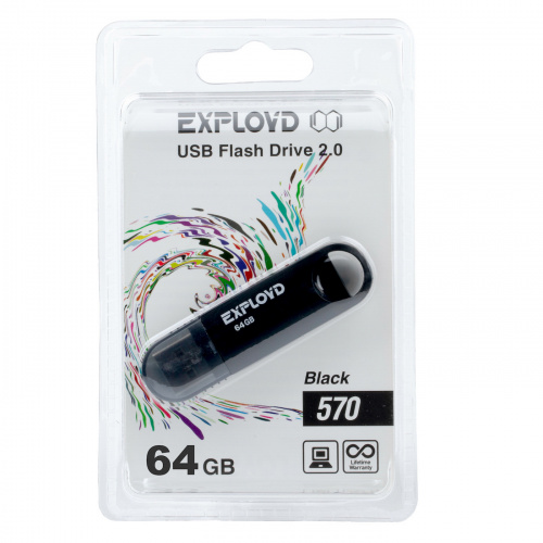 Флеш-накопитель USB 64GB Exployd 570 чёрный (EX-64GB-570-Black) фото 5 Флеш-накопитель USB 64GB Exployd 570 чёрный (EX-64GB-570-Black) фото 5