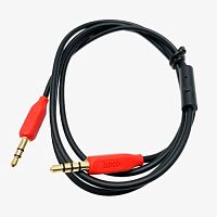 Кабель AUX, Jack 3,5mm(m) - Jack 3,5mm(m) HOCO UPA11, 1.0м, круглый, силикон, цвет: чёрный (1/30/300) (6957531079293)