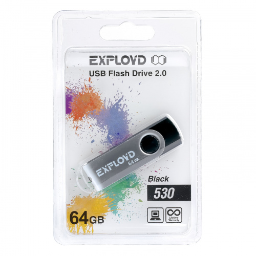 Флеш-накопитель яUSB 64GB  Exployd  530  чёрный (EX064GB530-B) фото 8