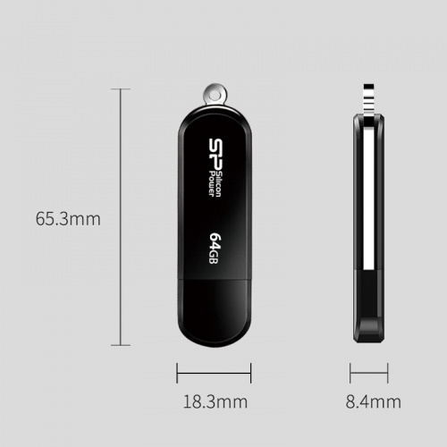 Флеш-накопитель USB 64GB Silicon Power LuxMini 322 черный (SP064GBUF2322V1K) фото 4 Флеш-накопитель USB 64GB Silicon Power LuxMini 322 черный (SP064GBUF2322V1K) фото 4