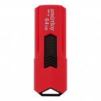 Флеш-накопитель USB 3.0  64GB  Smart Buy  Stream  красный (SB64GBST-R3)