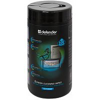 Салфетки DEFENDER, влажные для экранов в тубе 100 шт. (CLN30320) (1/12)