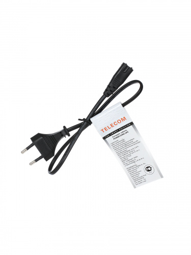 Кабель для аудио-видео техники IEC-320-C7--розетка 220V, 2-pin 0,5m черный Telecom <TP228-0.5-B> (1/250) фото 3 Кабель для аудио-видео техники IEC-320-C7--розетка 220V, 2-pin 0,5m черный Telecom <TP228-0.5-B> (1/250) фото 3