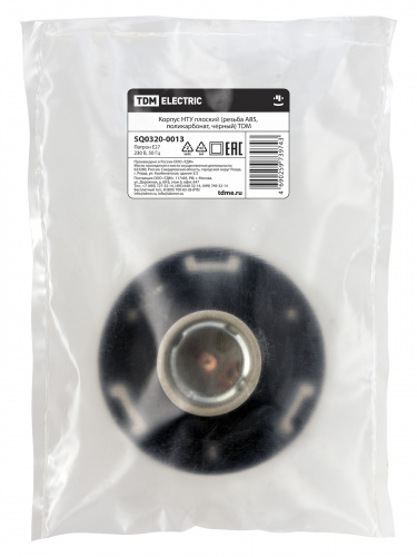 Корпус НТУ плоский (резьба А85, поликарбонат, черный) TDM (1/50) (SQ0320-0013) фото 2