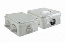 Распаячная коробка ОП 100х100х50мм, крышка на винтах, IP55, 6 вх. инд. штрихкод TDM (1/48) (SQ1401-1234)