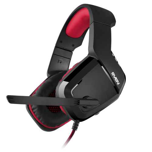 Игровые наушники с микрофоном SVEN AP-G858MV, черный-красный (1/10) (SV-017514)