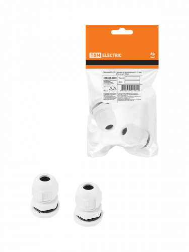 Сальник PG 13,5 IP54 в инд. упак. по 2 шт. TDM (1/1/1000) (SQ0805-0203)