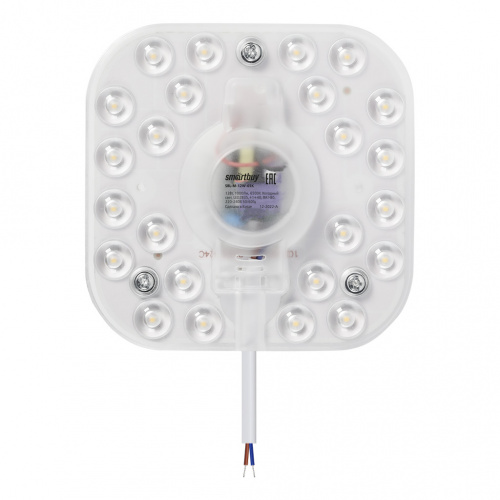 Модуль светодиодный SMARTBUY квадратный 12 Вт, 6500K, 220-240В, кол-во диодов: 24 шт, LED2835, 1000 лм, угол 120°, IC Driver, 145*145*30 мм, магнитное (SBL-M-12W-65K)