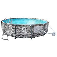 Бассейн круглый с усиленным каркасом 12270EUV56, размер: d 427смX107см (цвет: кирпич ретро) полный комплект (107369)