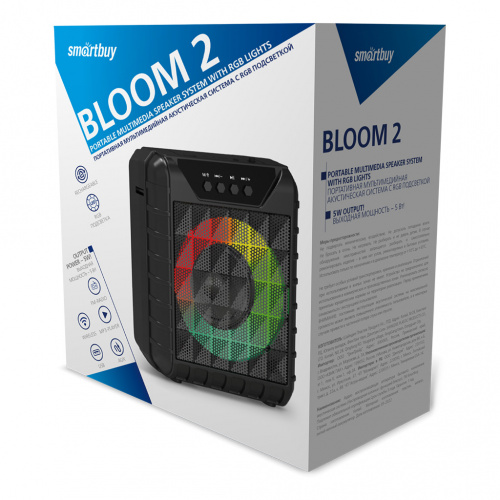 Колонка портативная Smartbuy BLOOM 2, 5Вт, напольная, Bluetooth, MP3, FM, RGB-подсветка (SBS-5270) (1/30) фото 2