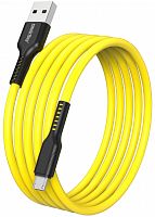 Кабель для зарядки и передачи данных S21 MicroUSB желтый, 2.4 А, сил., 1 м, Smartbuy (iK-12-S21by)