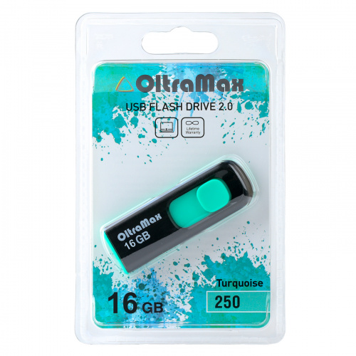 Флеш-накопитель USB 16GB OltraMax 250 бирюзовый (OM-16GB-250-Turquoise) фото 4 Флеш-накопитель USB 16GB OltraMax 250 бирюзовый (OM-16GB-250-Turquoise) фото 4