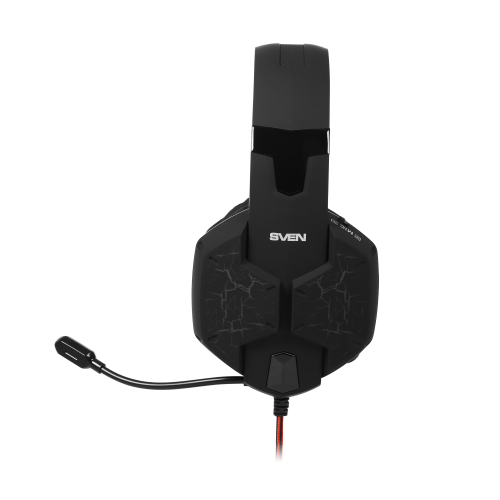 Игровые наушники с микрофоном SVEN AP-U988MV, (USB, LED, 7.1), черный-красный (1/5) (SV-014780) фото 4