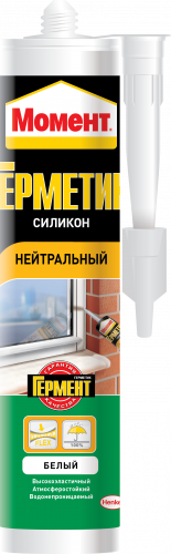 Герметик Момент 2665906 Силиконовый нейтральный белый 280 мл (Б0053276) Герметик Момент 2665906 Силиконовый нейтральный белый 280 мл (Б0053276)