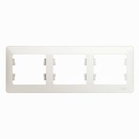 Рамка 3-м GLOSSA горизонт. перламутр Systeme Electric GSL000603 (1/5/20)