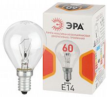 Лампа ЭРА накаливания P45 60Вт Е14 / E14 230В шар прозрачный (1/100) (Б0066522)