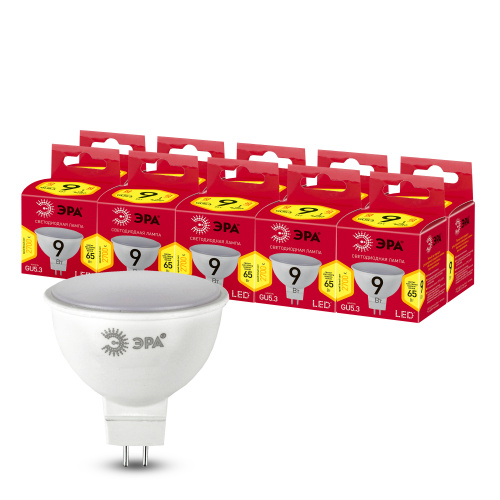 Лампа светодиодная ЭРА RED LINE LED MR16-9W-827-GU5.3 R 9 Вт софит теплый белый свет (1/100) (Б0054239) фото 5