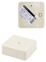 Коробка распаячная КР 75х75х28 ОП, сл. кость, IP40, инд. штрихкод TDM (80/80) (SQ1401-1805)